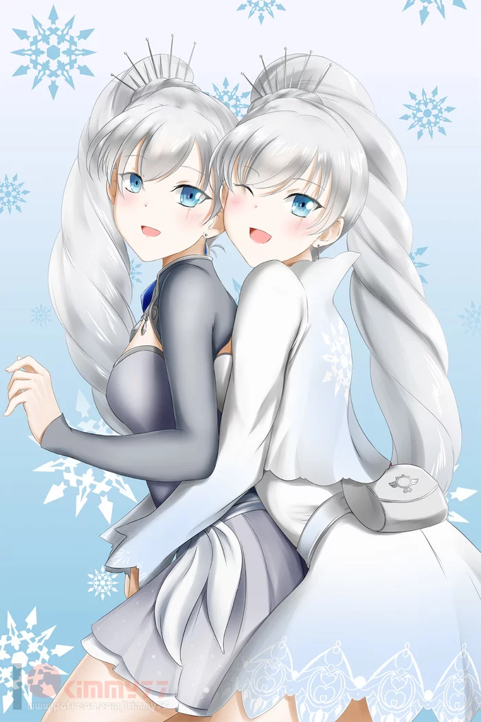 Sisters - RWBY, Anime art, Anime, Kimmy77, Art, Drawing, Weiss schnee, Winter Schnee