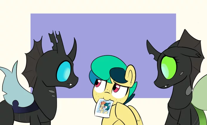 Strange request - My little pony, Art, Fan art, PonyArt, Apogee, Changeling, Original character