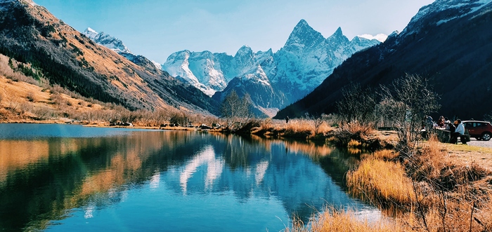 Озеро Туманлы-Кель в Домбае