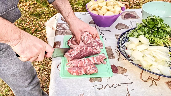 Ojakhuri - the best potato and meat dish | - My, Food, Recipe, Video recipe, Georgian cuisine, Ojahuri, Kazan, Jafar, Yamal, Video, Longpost