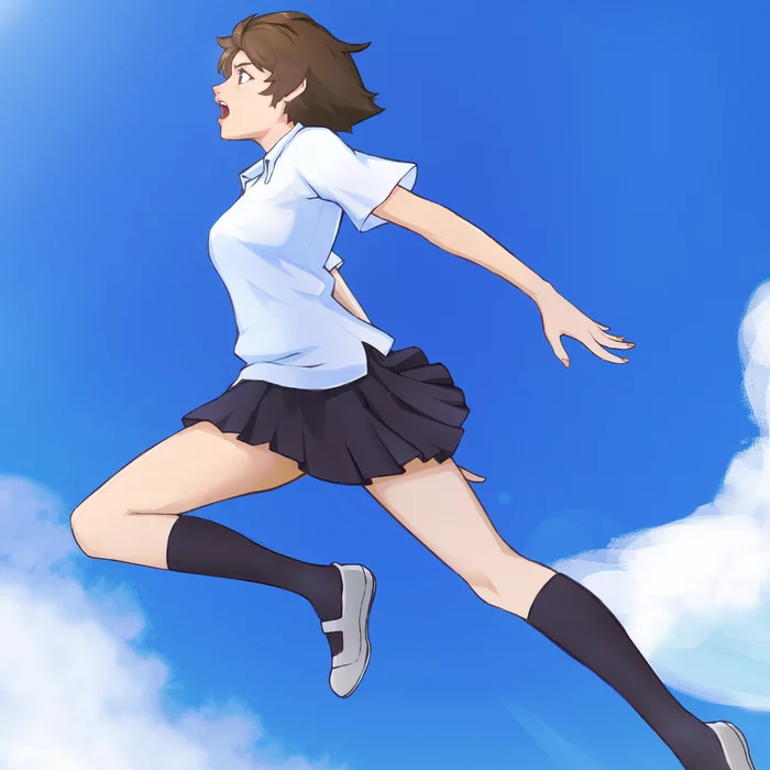 Makoto Konno - Anime, Anime art, Toki wo kakeru Shoujo, , Redrawing