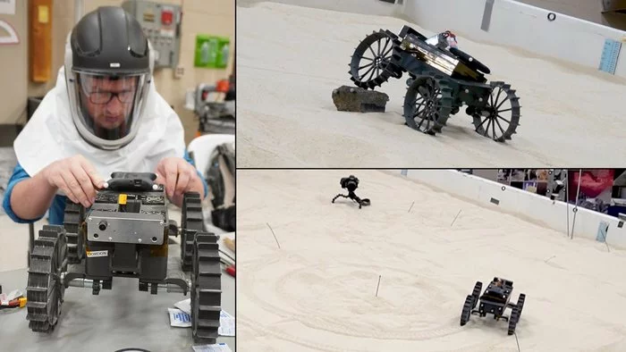 NASA CADRE: Cooperative Autonomous Distributed Exploration Robots - My, Space, Lunar program, Robot, Robotics, NASA, Space exploration, Translation, Video