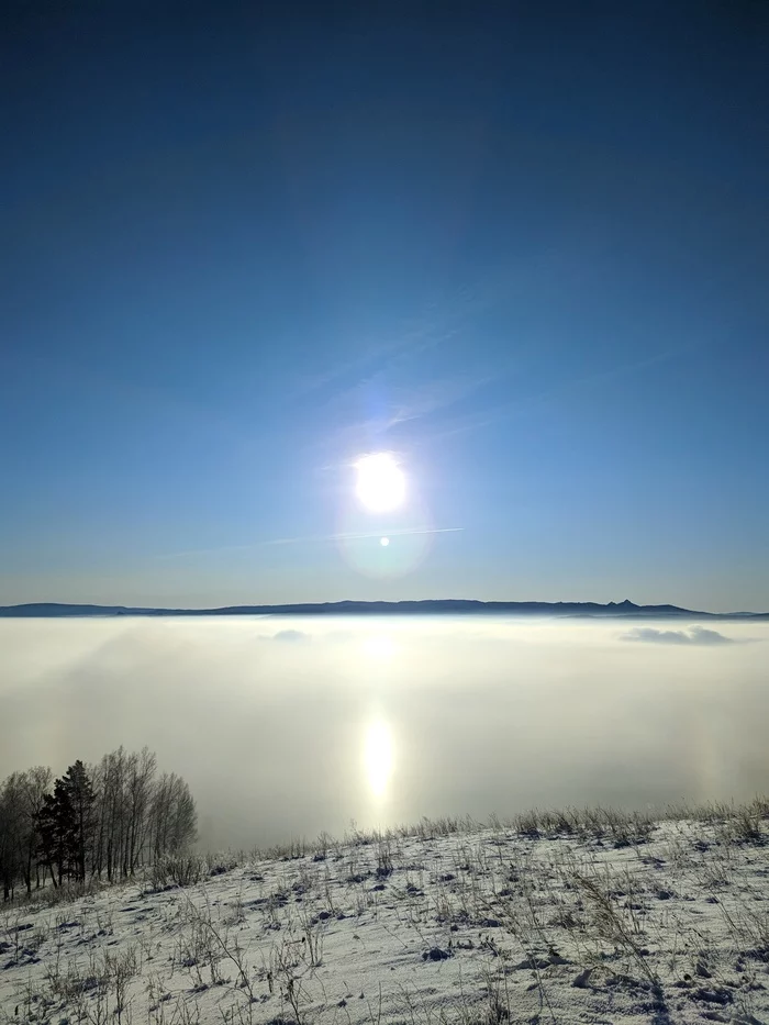 Над облаками - Моё, Красноярск, Енисей, Сопка