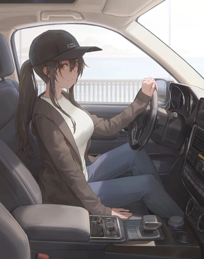 Go - Anime, Anime art, Anime original, Art, Girls, Yohan1754, Car