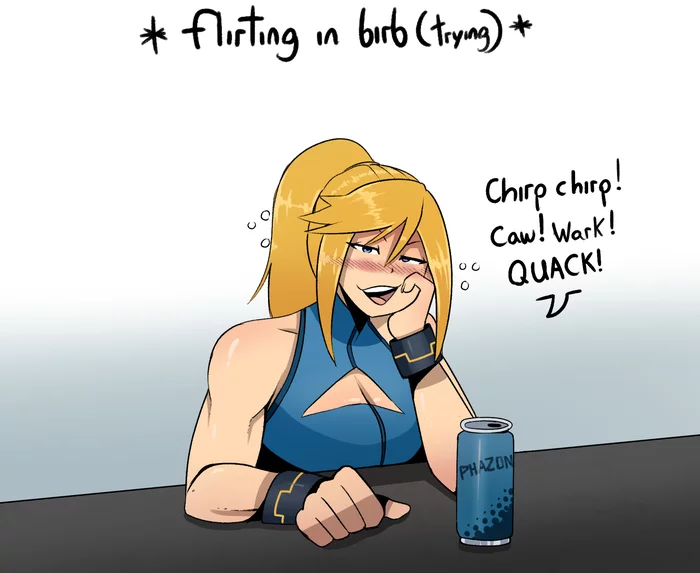 Samus Aran tries to flirt on the bird - Humor, Samus aran, Metroid, Comics, Star fox, Crossover, Longpost