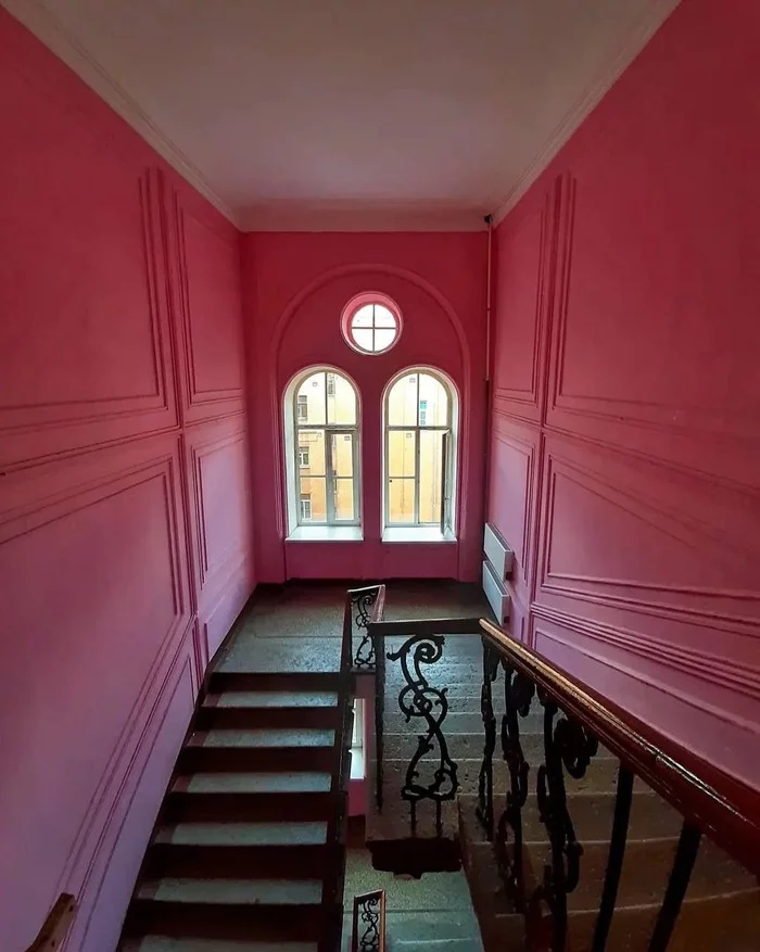 Front door in pink tones in St. Petersburg - Architecture, Saint Petersburg, Front, Entrance, Longpost