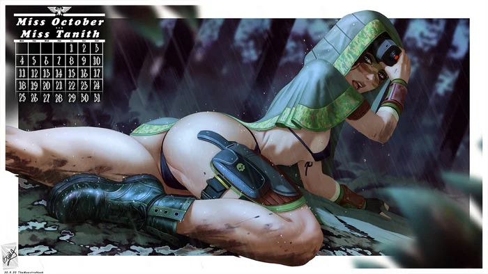 Miss October, Miss November, Miss February - NSFW, Themaestronoob, Warhammer 40k, Wh Art, Astra Militarum, Vostroyan Firstborn, Hand-drawn erotica, Art, Erotic, Longpost