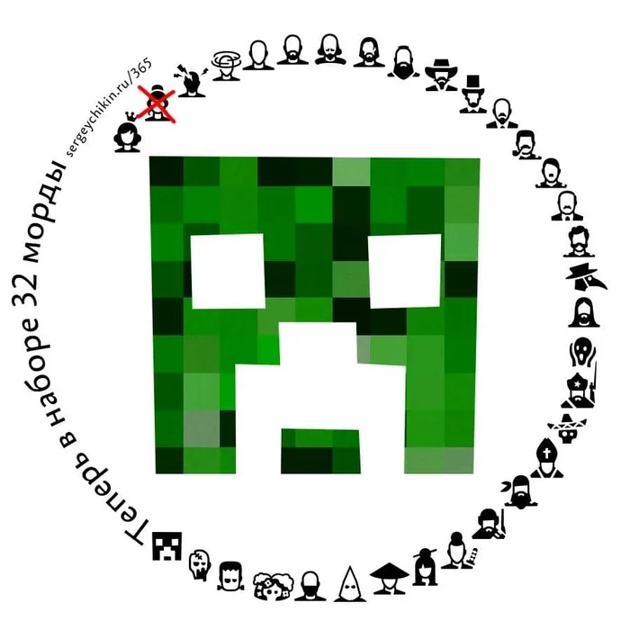 Almost Daily Icon - Creeper - My, Icons, Creeper