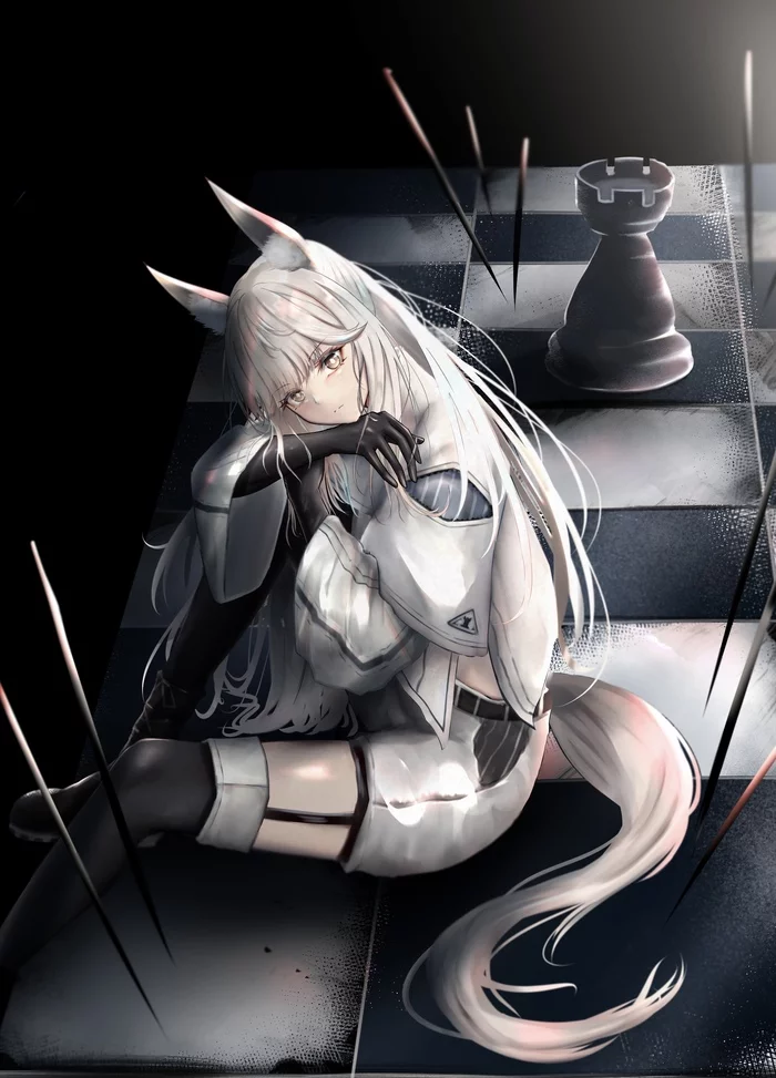 Platinum - Anime, Anime art, Arknights, Platinum, Animal ears, Mobile games