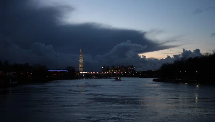 Evening Petersburg - My, Saint Petersburg, River, Lakhta Center