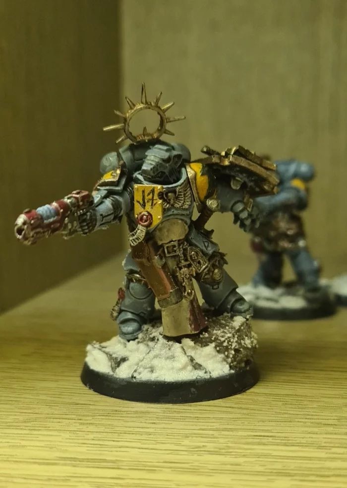 Wolf Primaris Lieutenant - My, Space wolves, Painting miniatures, Warhammer 40k, Space Marine, Miniature, Longpost