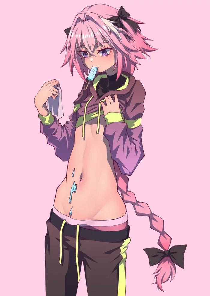 dripped ice cream - Its a trap!, Anime, Anime art, Trap Art, Anime trap, Fate, Fate apocrypha, Astolfo, Ice cream