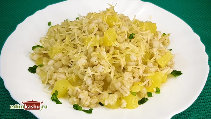 Barley with zucchini - My, Recipe, Video recipe, Cooking, Preparation, Perlovka, Zucchini, Video, Longpost