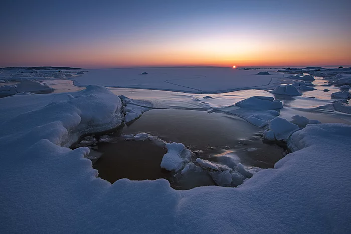 White Sea - My, White Sea, Winter, Nikon D750, Water, Snow, Longpost