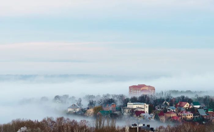 Fog over the Volga - My, The photo, Samara, Fog, Volga river, Sony, Autumn, Morning