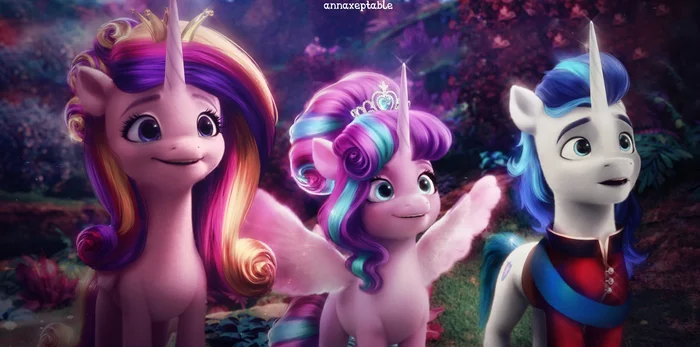 Royal family in G5 - My little pony, Princess cadance, Flurry heart, Shining armor