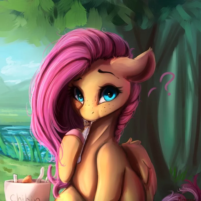 Что? - My Little Pony, PonyArt, Fluttershy, Miokomata