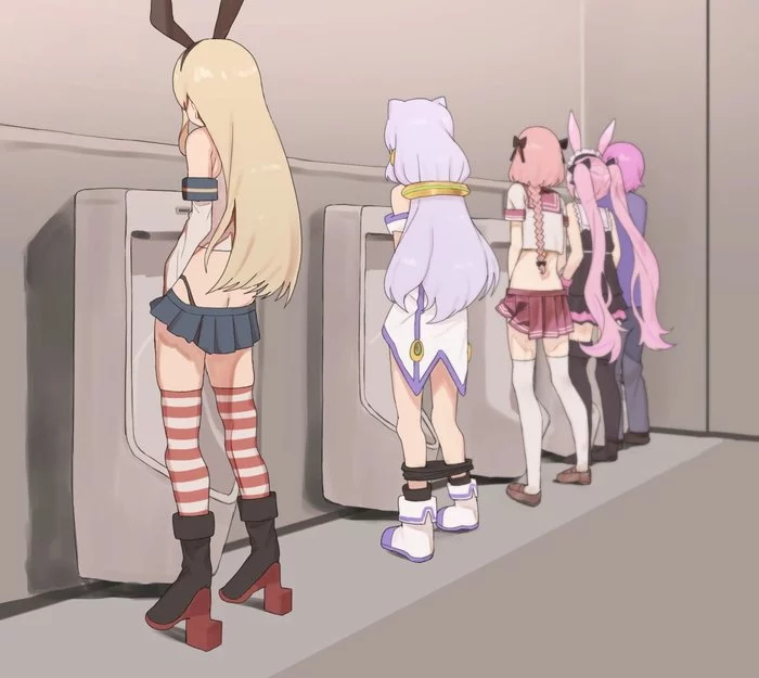 Men's toilet at any anime festival - Its a trap!, Anime trap, Trapom, Shimakaze, Rule 63, Astolfo, Crossdressing, Trap Art