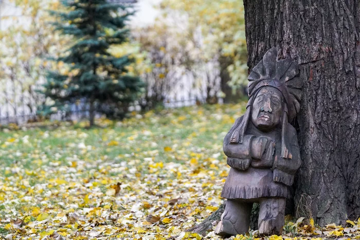 In order to hear yourself, you need silent days - My, Leader, Autumn, Tree, Quotes, Wood sculpture, The photo