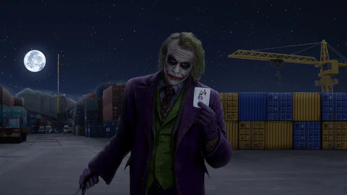 Fhotoshop - Photoshop, Art, Night, Dc comics, Joker, Landscape, Port, Новичок, Fotobash, The photo, 2021