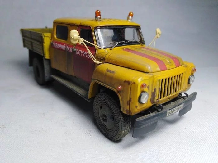 GAZ-52 emergency service - Modeling, The photo, Gas, Truck, Auto, Stand modeling, Emergency Service, Longpost