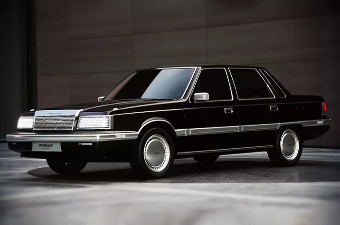 Hyundai представила электрокар в классическом стиле первого седана Grandeur 1986 года, в честь его 35-летия Hyundai, Электромобиль, Киберпанк, Авто, Длиннопост, Видео