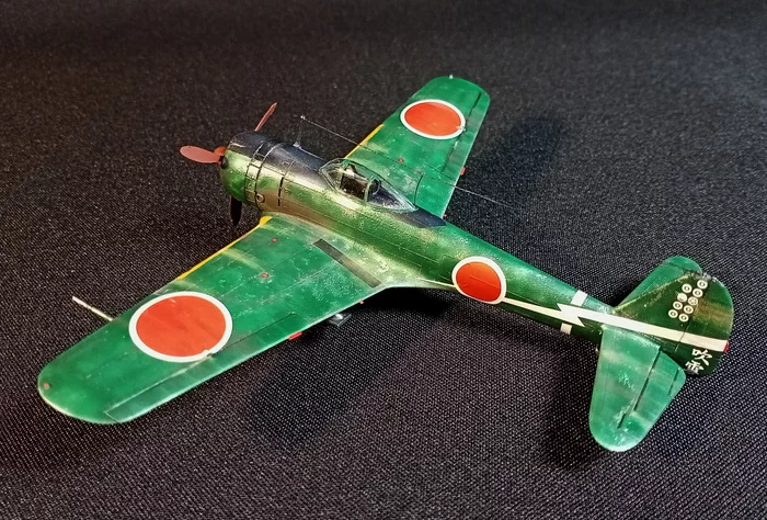 Peregrine falcon samurai. - My, Modeling, Stand modeling, Prefabricated model, Aircraft modeling, Hobby, Miniature, With your own hands, Needlework without process, Aviation, Story, Airplane, The Second World War, Japan, Fighter, Video, Longpost