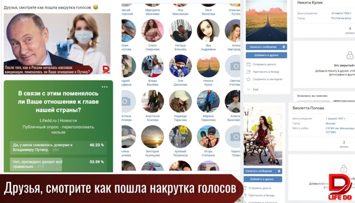 Опрос на Lifedd о Путине подкрутили боты в пользу президента