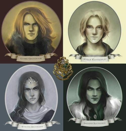 Founders of Hogwarts - My, Harry Potter, Hogwarts, Magic, Salazar Slytherin, Claw, Puffendui, Gryffindor, Slytherin, New Year