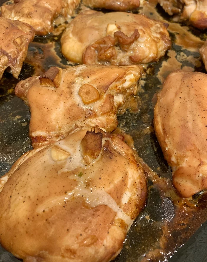 Chicken baked in soy-ginger marinade - My, Recipe, Video recipe, Hen, In the oven, Marinade, Food, Video, Longpost, Cooking