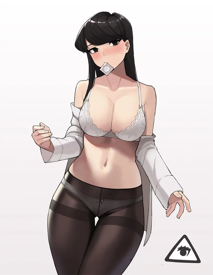 Опошление Коми-сан - NSFW, Аниме, Anime Art, Komi-San wa Comyushou desu, Shouko Komi, Bunnysuit, Длиннопост, Axsens