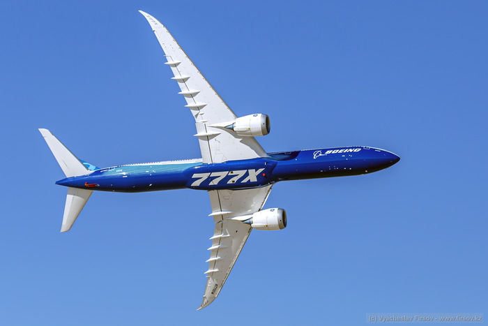 Боинг-777X Boeing 777, Авиация, Дубай, ОАЭ, Авиашоу, Длиннопост