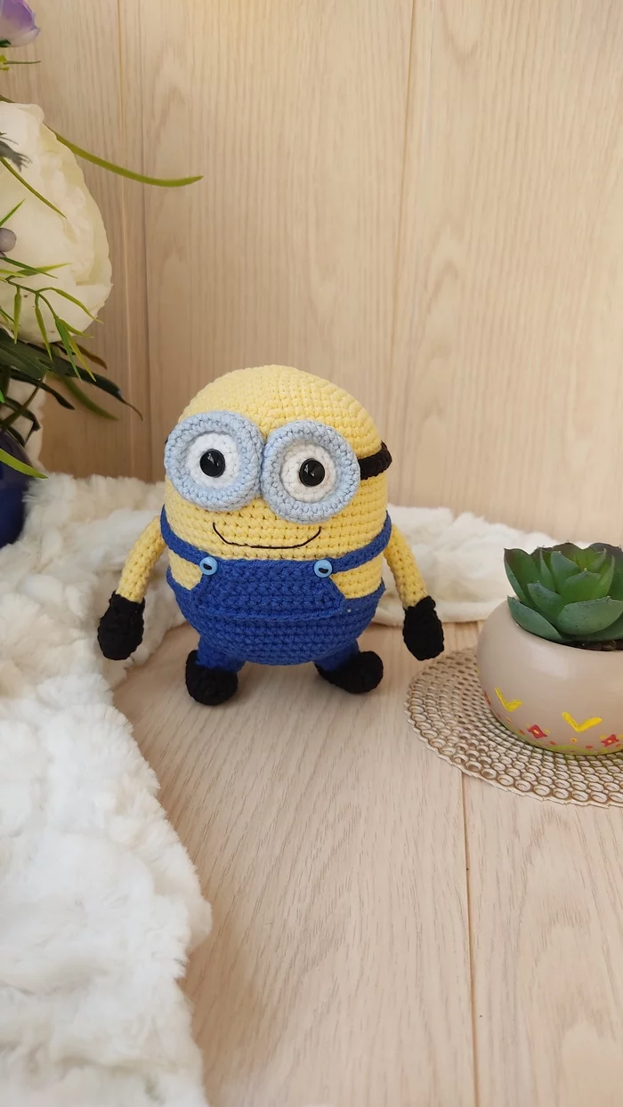 Knitted Minion Bob - Crochet, Toys, Cartoons, Minions, Amigurumi, Needlework, Needlework without process