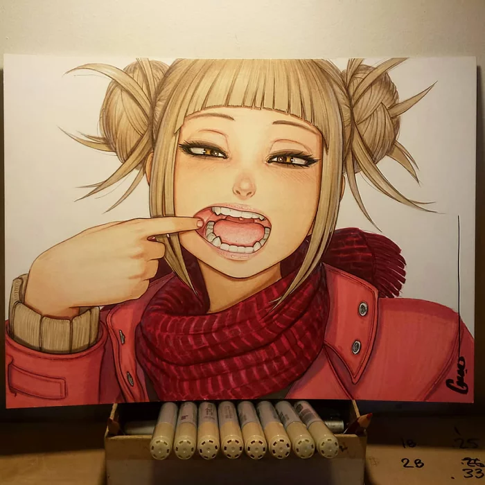 Himiko Toga by Omar Dogan - Toga Himiko, Аниме, Anime Art, Девушки, Omar Dogan, Boku no Hero Academia, Зубы