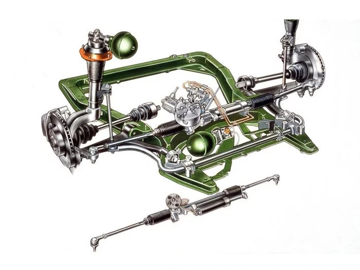 Elements of automobile suspensions, elastic elements and shock absorbers. - My, Suspension, Spring, GIF, Longpost, Hydropneumatic suspension