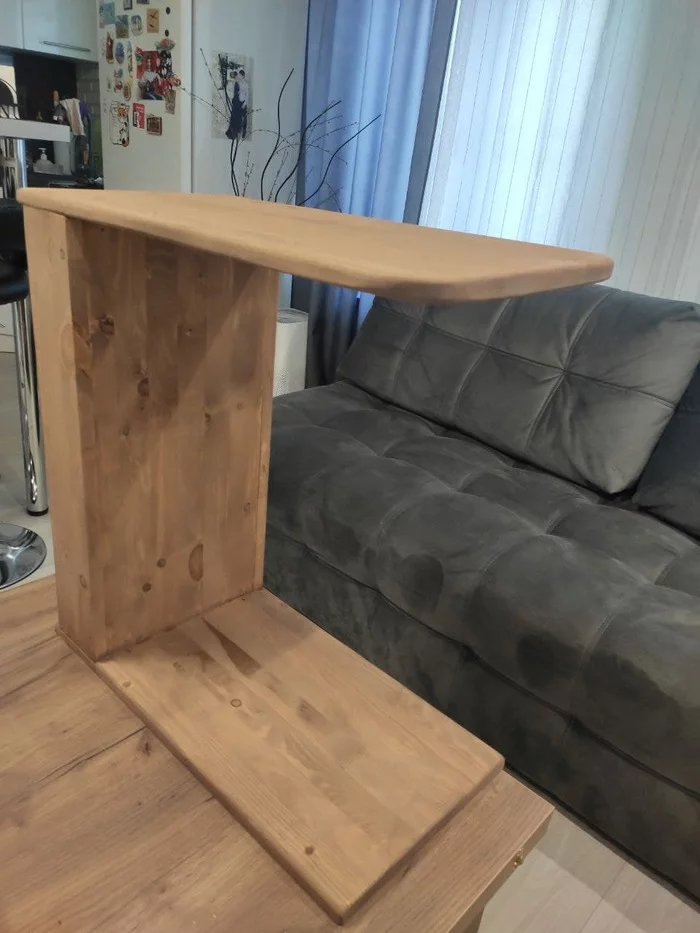 A couple of tables: a hookah table and a side table to the sofa - My, Woodworking, Carpenter, With your own hands, Table, Needlework without process, Video, Longpost, Vertical video, Hookah