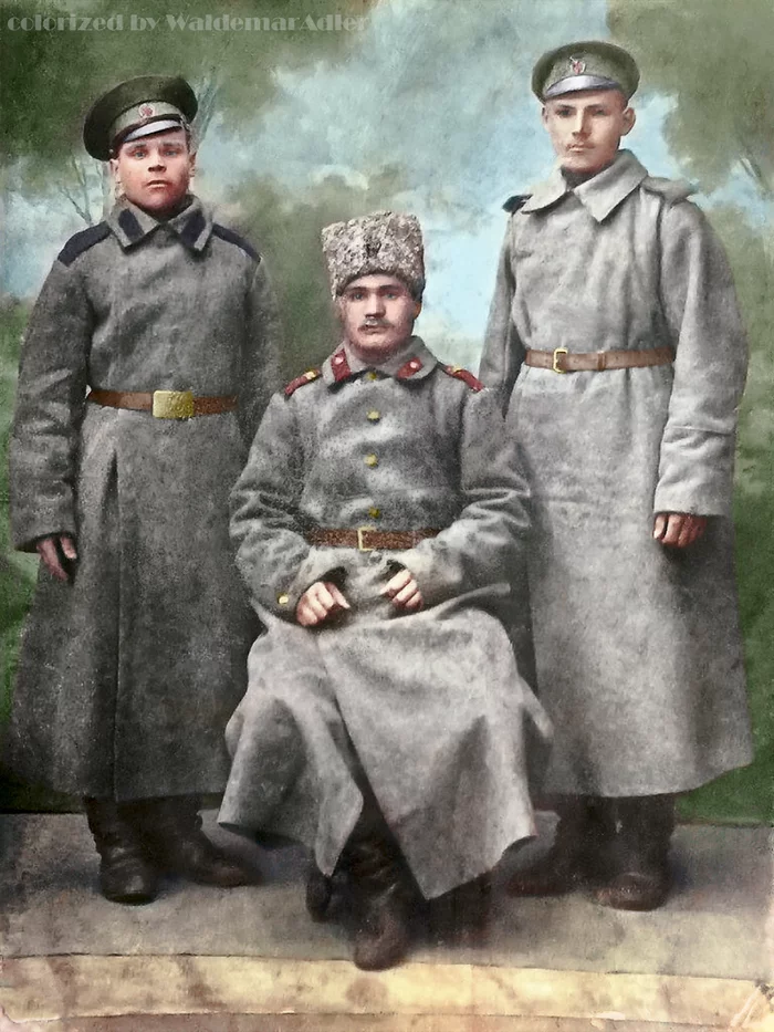 Russian soldiers of the First World War - My, Colorization, Photo restoration, Old photo, Story, World War I, Российская империя, The soldiers, Longpost