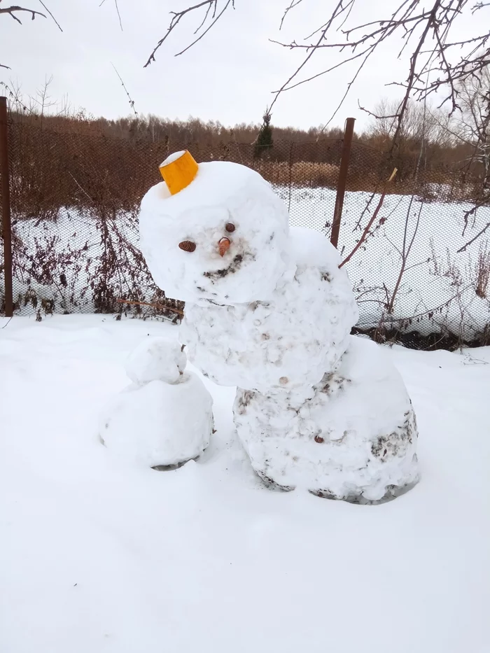 Милый снеговичок - Моё, Снеговик, Зима, Милота