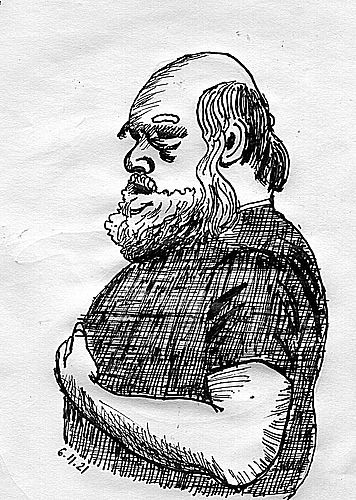 Svyatoslav Loginov - My, Caricature, Cartoon, Pen drawing, Svyatoslav Loginov