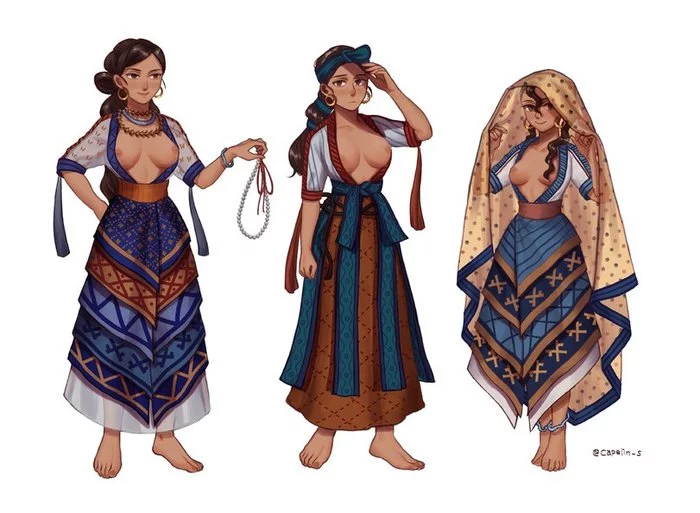 Minoan national women's costume - NSFW, Art, Minoan culture, Boobs, National costumes