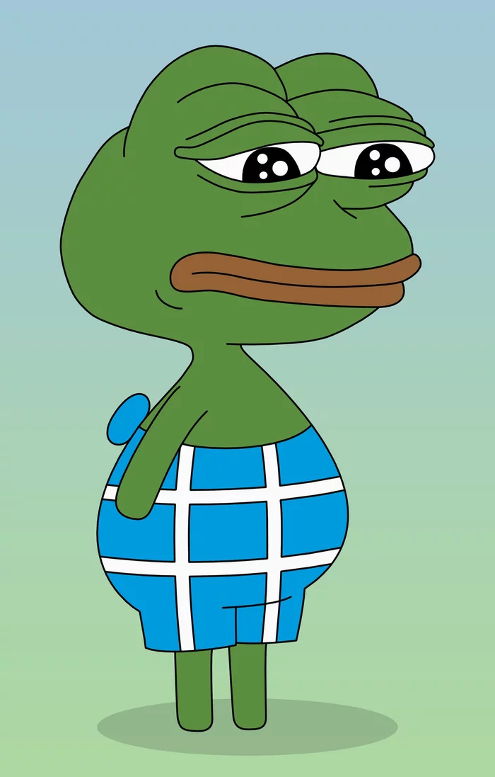 Pepechok - Memes, Pepe, Frogs, Piglet, Drawing, Digital drawing, Cartoons, Sadness