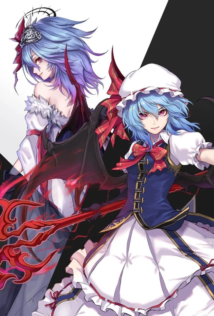 Touhou art by Re 09 - Touhou, Izayoi Sakuya, Remilia scarlet, Shameimaru aya, Konpaku Youmu, Houraisan kaguya, Komeiji satori, Haniyasushin Keiki, Kicchou Yachie, Anime art, Anime, Re 09, Longpost