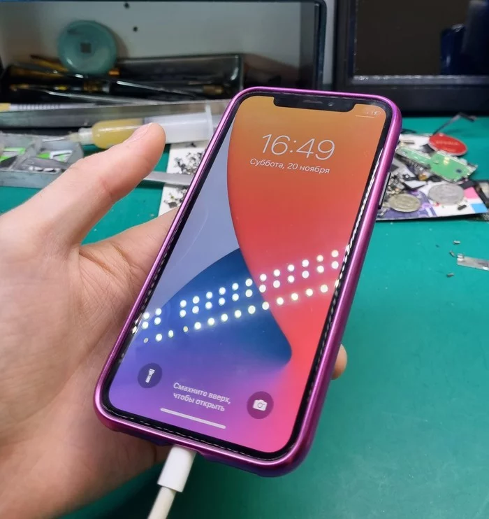 We replaced your battery, and now you need to change the whole phone. - My, Moscow, Authorization, Service center, Guarantee, Apple, iPhone X, Battery, Soldering, Customer focus, Longpost