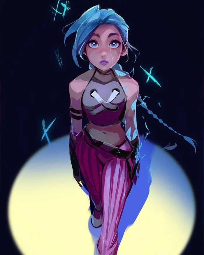 Arcane Jinx - Rossdraws, Jinx, League of legends, Fan art, Girls, Art, Longpost, Arcane