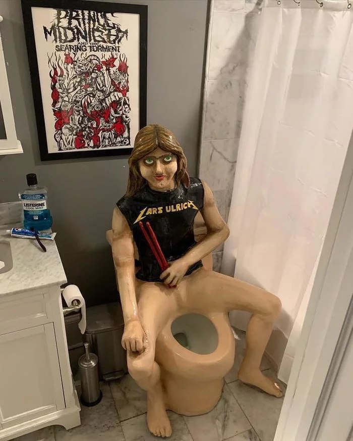 Even for a fan, this is overkill. - Lars Ulrich, Toilet, Metallica