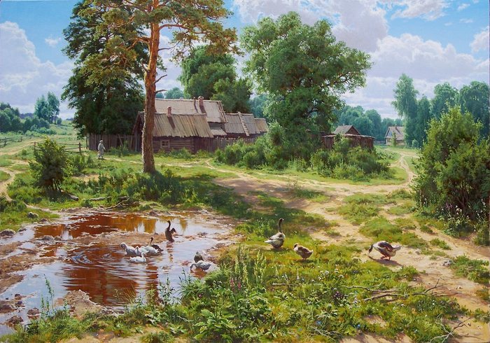 In the village - Art, Village, Russia, Village