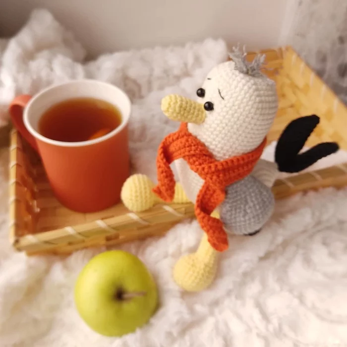 Seagull with Seagull Crocheted - My, Crochet, Amigurumi, Knitted toys, Seagulls, Toys, Handmade, Longpost