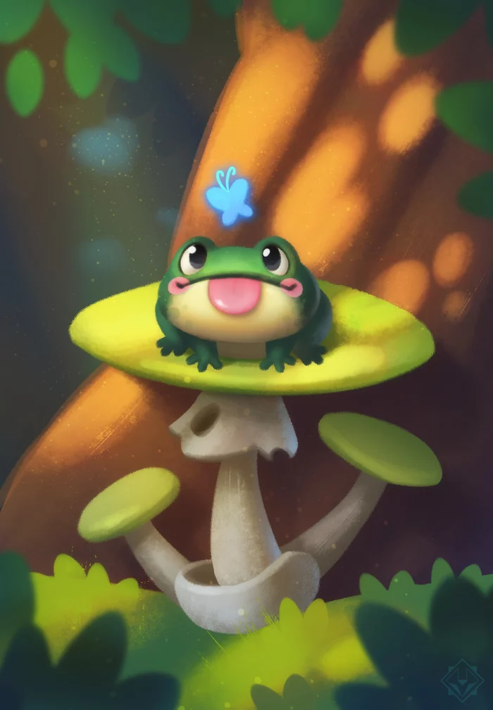 Toadstool - My, Art, Drawing, Toad, Frogs, Mushrooms