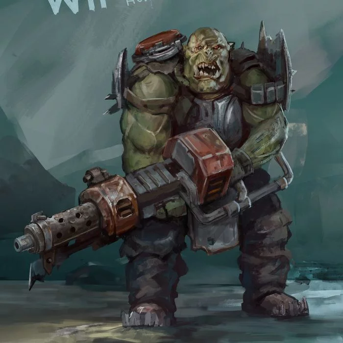 Ork by Dima Sokolov - Warhammer 40k, Wh Art, Orcs, Dima Sokolov