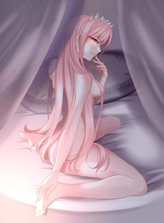 Already ready - NSFW, Medb, Fate, Fate grand order, Anime, Anime art, Erotic, Hand-drawn erotica, Nudity, Goddess, Bed, Sexuality, Naked, Digital drawing, Sight, Boobs, Booty